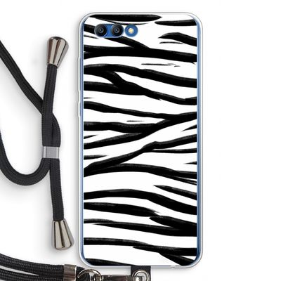 Zebra pattern: Honor 10 Transparant Hoesje met koord