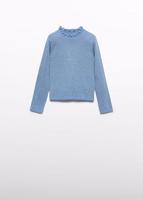 Abel & Lula winter sweater meisjes - licht blauw - coltrui - gebreid