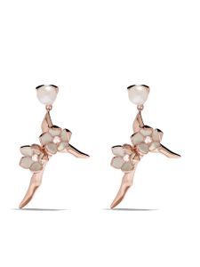 Shaun Leane boucles d'oreilles pendantes à détail de perle - Rose