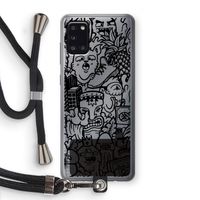 Vexx Black Mixtape: Samsung Galaxy A31 Transparant Hoesje met koord