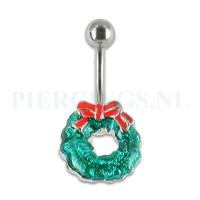 Navelpiercing kerst krans