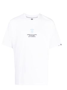 AAPE BY *A BATHING APE® t-shirt en coton à logo imprimé - Blanc