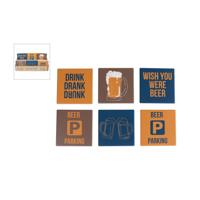 Onderzetter Beer m/tekst 10x10x0,7cm