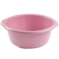 Plasticforte teiltje/afwasbak rond - 10 liter - roze - kunststof - 40 x 38 x 15 cm