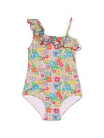 MC2 Saint Barth Kids maillot de bain volanté à fleurs - Rose