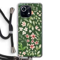 Botanical green sweet flower heaven: Xiaomi Mi 11 Transparant Hoesje met koord
