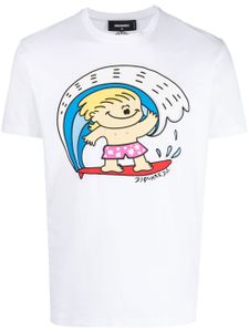 DSQUARED2 t-shirt à logo imprimé - Blanc