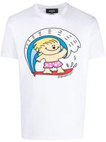 DSQUARED2 t-shirt à logo imprimé - Blanc