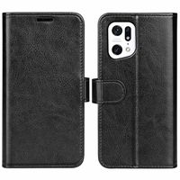 Oppo Find X5 Wallet Hoesje met Magnetische Sluiting - Zwart