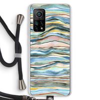 Watercolor Agate: Xiaomi Mi 10T 5G Transparant Hoesje met koord
