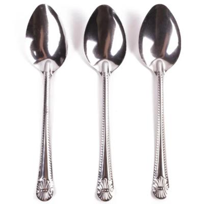 Benson Home Diner lepel - 3x stuks - chroom - zilver - bestek - 23 cm
