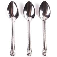 Benson Home Diner lepel - 3x stuks - chroom - zilver - bestek - 23 cm