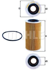 Oliefilter MAHLE, Diameter (mm)63,5mm, u.a. für Volvo, Ford