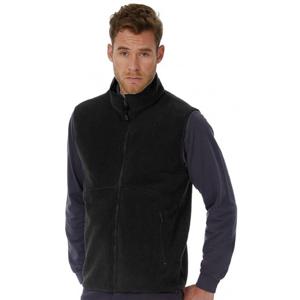 Casual bodywarmer fleece voor heren - zwart - Outdoor kleding - wandelen/fietsen