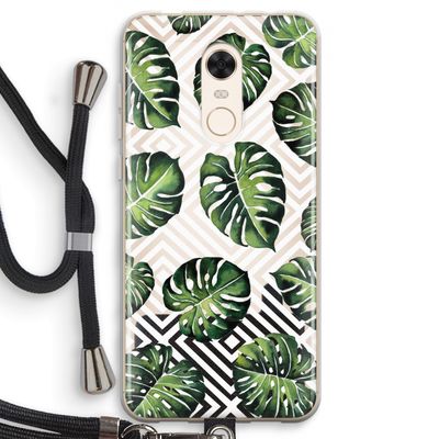 Geometrische jungle: Xiaomi Redmi 5 Transparant Hoesje met koord