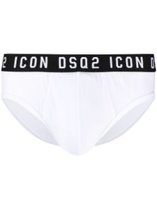 DSQUARED2 slip à ceinture à logo - Blanc