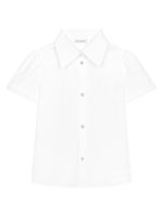 Dolce & Gabbana Kids chemise en coton à logo appliqué - Blanc