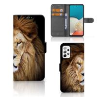 Samsung Galaxy A73 5G | Telefoonhoesje | Met pasjeshouder | Leeuw