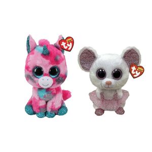 Ty - Knuffel - Beanie Buddy - Gumball Unicorn & Nina Mouse