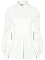 Carolina Herrera blouse à fronces - Blanc