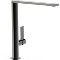 Wastafelkraan Tres Project | Opbouw | Draaibare uitloop | Mengkraan | Hoog model | 1-hendel | Rond | Black metal