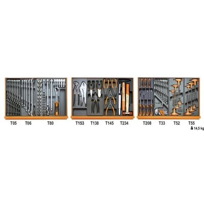 Beta 5904VG/2T Assortiment van 99 gereedschappen voor autoherstel in voorgevormde ABS inlegbakken - 059041191 059041191