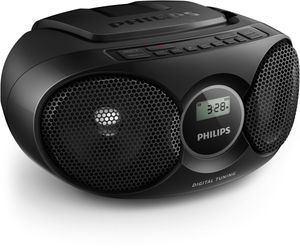 PHILIPS AZ215B / 12 CD-speler met digitale tuner en 3,5 mm audio-ingang - zwart