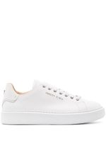 Philipp Plein baskets en cuir à plaque logo - Blanc - thumbnail