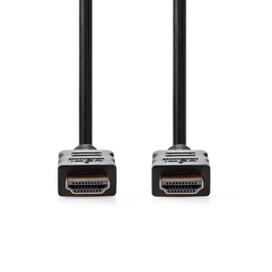 Nedis High Speed HDMI-Kabel met Ethernet | HDMI Connector | HDMI Connector | 4K@30Hz | ARC | 10.2 Gbps | 10.0 m | Rond | PVC | Zwart | Label -