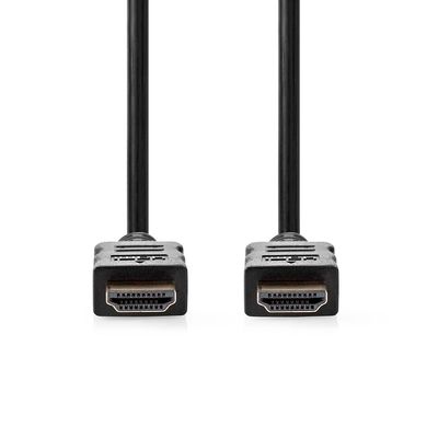 Nedis High Speed HDMI-Kabel met Ethernet | HDMI Connector | HDMI Connector | 4K@30Hz | ARC | 10.2 Gbps | 10.0 m | Rond | PVC | Zwart | Label -