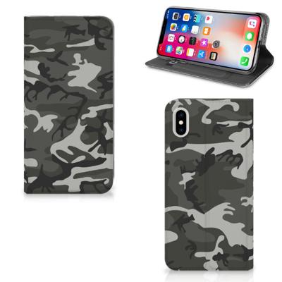 Apple iPhone Xs Max | Hoesje met Magneet | Army Light