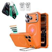 iPhone 17 Pro Bundle Cyber Tough Magnetic Case (Camera Control, Stash Stand) and Armorite Screen Protector - Orange iPhone 17 Pro Bundle Cyber Tough Magnetic Case (Camera Control, Stash Stand) and Armorite Screen Protector - Orange