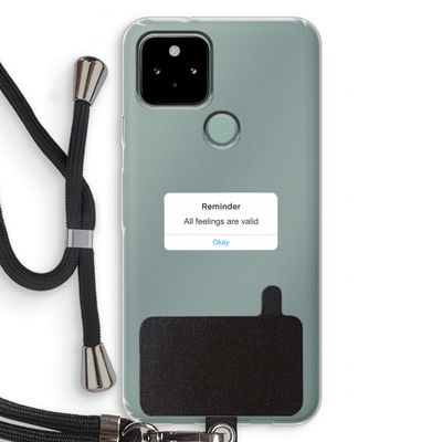 Reminder: Pixel 5 Transparant Hoesje met koord