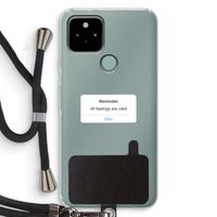 Reminder: Pixel 5 Transparant Hoesje met koord