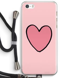 Hartje: iPhone 5 / 5S / SE Transparant Hoesje met koord