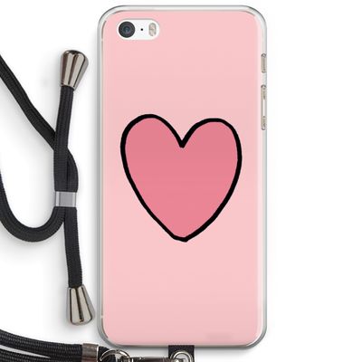 Hartje: iPhone 5 / 5S / SE Transparant Hoesje met koord