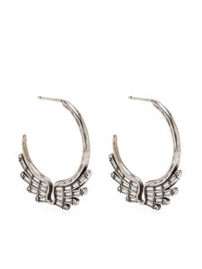 Zadig&Voltaire boucles d'oreilles Rock Over serties de pierres - Argent