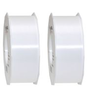 3x XL hobby/decoratie witte kunststof sierlinten 4 cm/40 mm x 91 meter