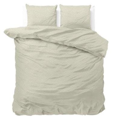 Dekbedovertrek Chester - Lits-Jumeaux (240x220 cm) - Creme Microvezel - Dessin: Ruiten - Zensation - Dekbed-Discounter.nl