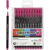 Colortime fineliners, lijndikte 0,6-0,7 mm, cyclaam, 12 stuk/ 1 doos