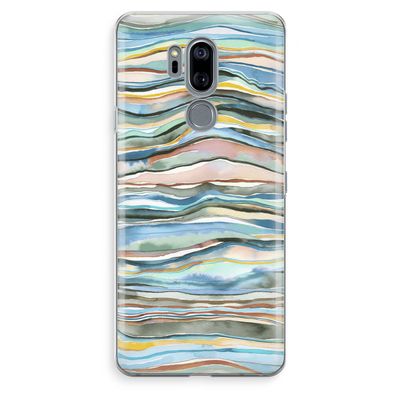 Watercolor Agate: LG G7 Thinq Transparant Hoesje