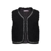 Geisha winter gilet meisjes - zwart - zigzag, teddy borduursel Geisha winter gilet meisjes - zwart - zigzag, teddy borduursel