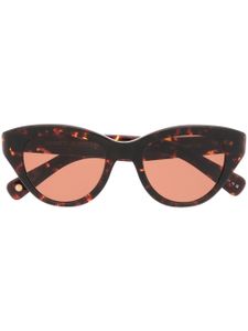 Garrett Leight lunettes de soleil Dottie à monture papillon - Marron