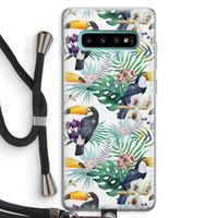 Tukans: Samsung Galaxy S10 Plus Transparant Hoesje met koord