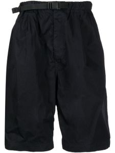 Comme des Garçons Homme short en coton à détails de plis - Noir