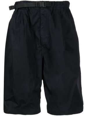 Comme des Garçons Homme short en coton à détails de plis - Noir