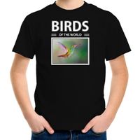 Kolibries vogel t-shirt met dieren foto birds of the world zwart voor kinderen - thumbnail