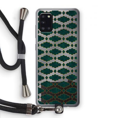 Moroccan tiles: Samsung Galaxy A31 Transparant Hoesje met koord