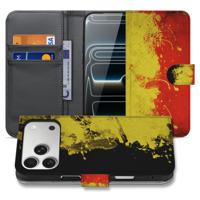Apple iPhone 17 Pro Bookstyle Hoesje Belgische Vlag Met Pasvak
