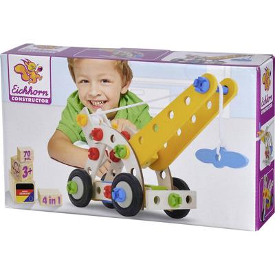Eichhorn Constructieset Constructor Aantal onderdelen: 65 Aantal modellen: 4 Leeftijdsklasse: Vanaf 3 jaar